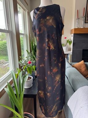 Gianni Bini Black and Multicolor Midi Dress